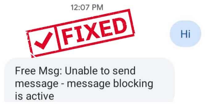 message blocking is active on iPhone