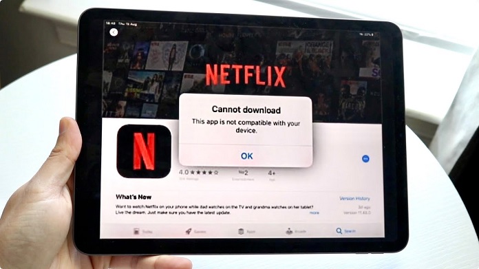 netflix is not compatible with ipad