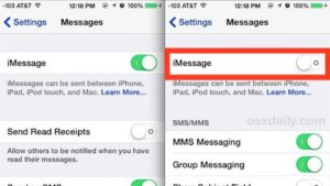 imessage signed out