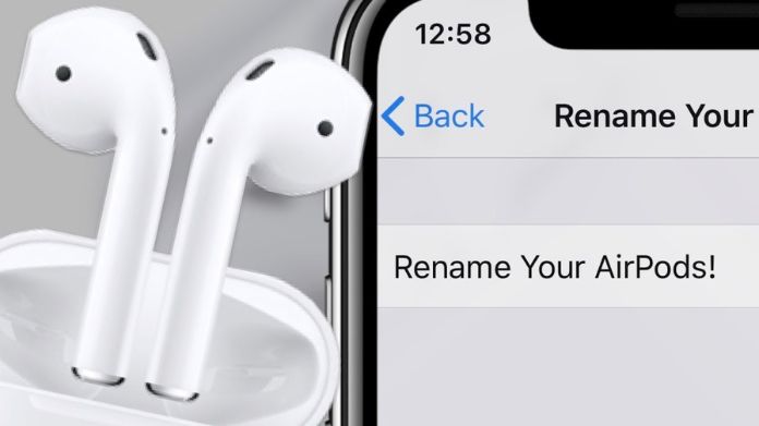 how to change name of airpods