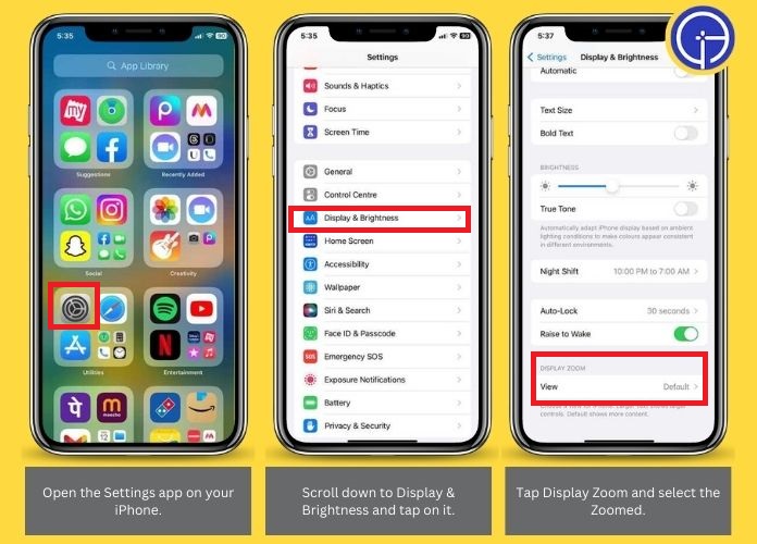 how to make apps bigger on iphone 13