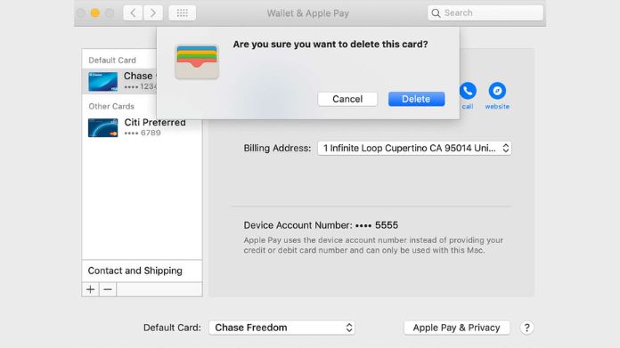 remove card from apple wallet