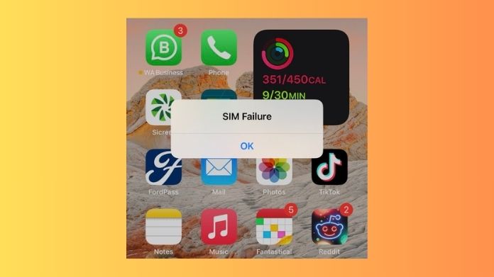 sim failure on iphone