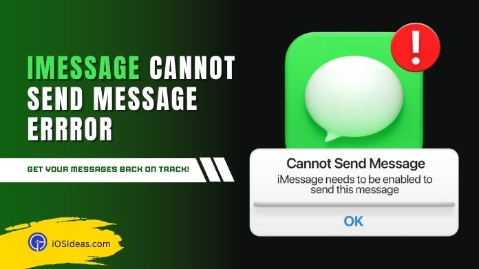 imessage needs to be enabled to send this message