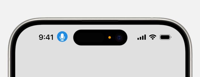 microphone icon on iphone
