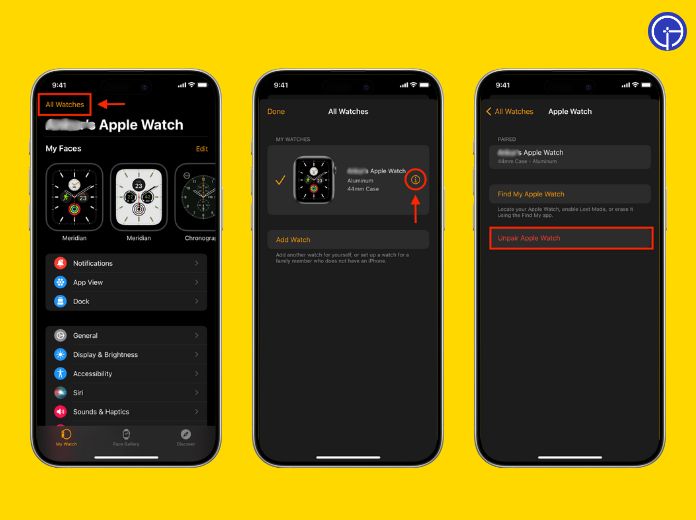 how to unpair apple watch